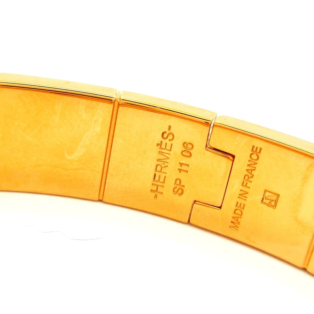 Hermès Charniere Bangle Gold Black - Picture 4 of 6